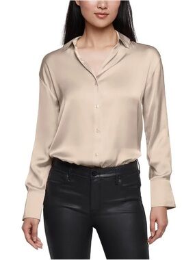 Express Women's Satin Button Down Shirt